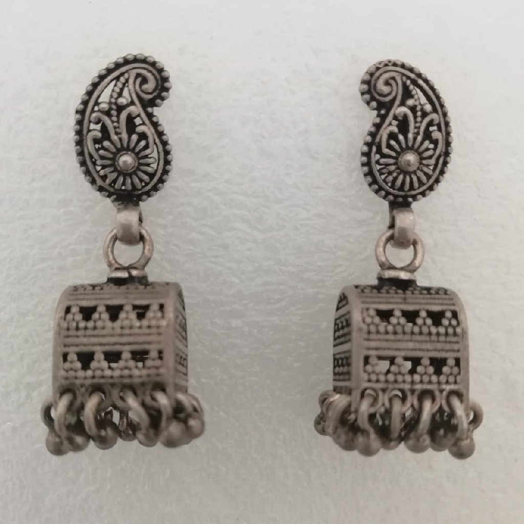 Sterling silver mango design earrings