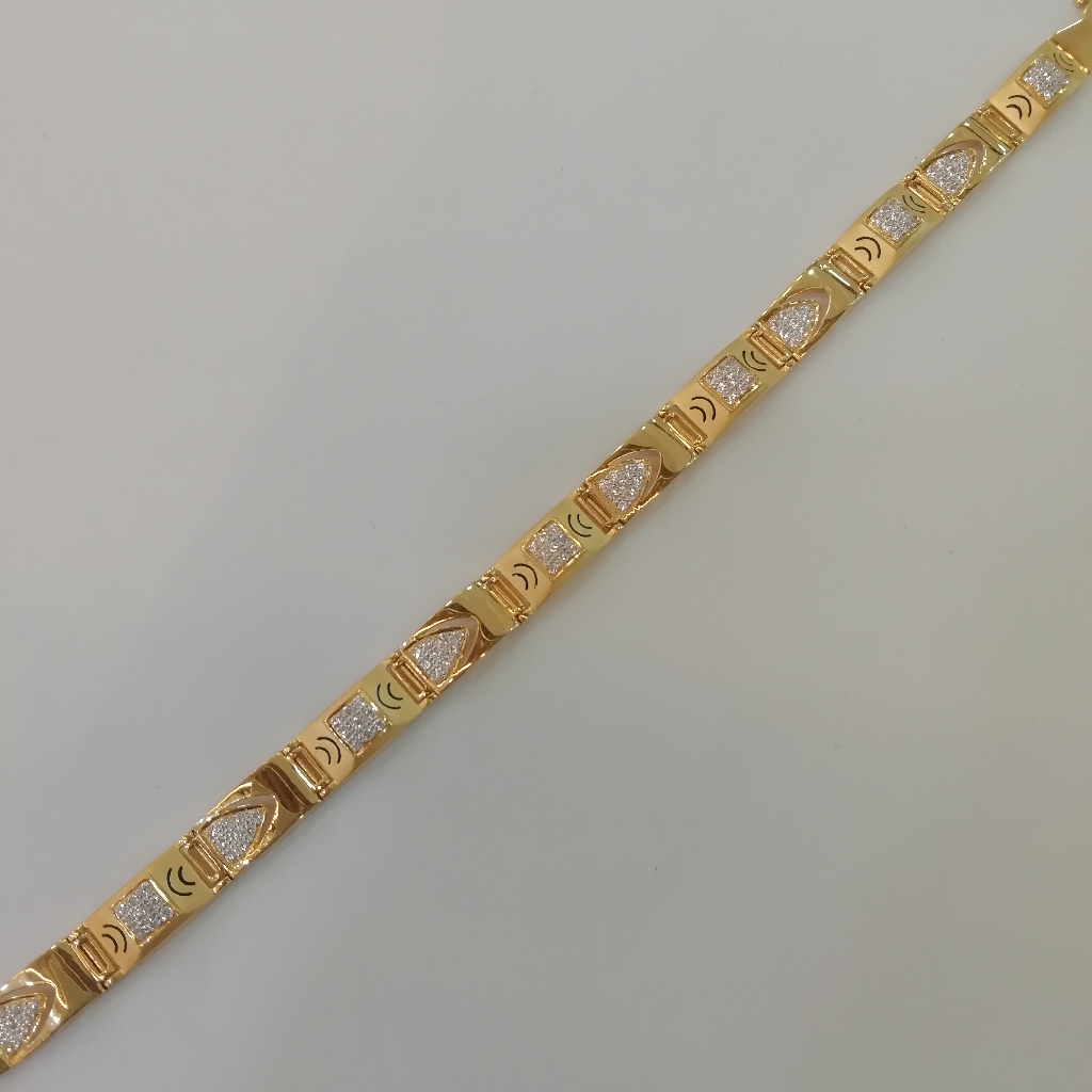916 gold fancy gents casting loose bracelet